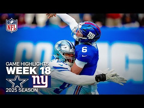 Dallas Cowboys vs New York Giants Game Highlights | 2025 NFL Season Week 18