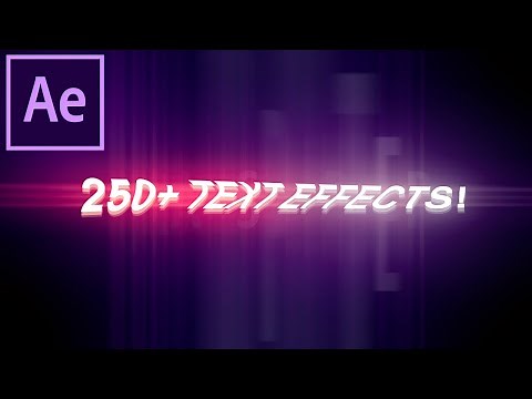 250+ Cool Text Animation Preset Effects in Adobe After Effects CC (Demo)