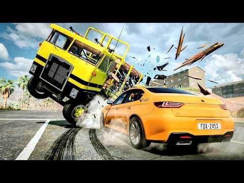 Realistic High Speed Car Crashes #67 - BeamNG Drive | CrashBoomPunk