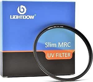 Lightdow MRC UV Filter Protective Schott Optical Glass Ultra-Thin Slim with Multi-Coated Protection Lens Filters for Canon Nikon Sony DSLR Camera Lens (58mm)