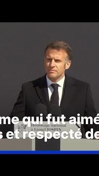 Emmanuel Macron pays tribute to Lionel Jospin