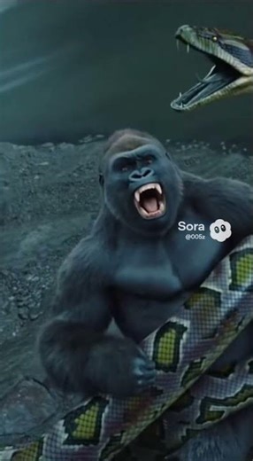 Waterfall Rage! Gorilla vs Python