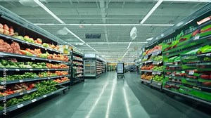 Shoppers exploring eco-friendly products in a sustainable, plastic-free grocery store