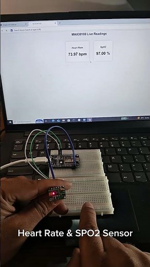 Heart Rate and oxygen seturation sensor Live Vitals On web page #fypシ #shorts #tiktok #trading