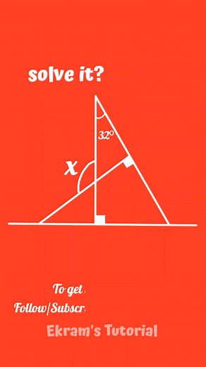 2.6K views · 15 reactions | Calculate x from the diagram | চিত্র থেকে x এর মান নির্ণয় কর | ক্যাডেট কলেজ ভর্তি প্রস্তুতি জ্যামিতি | #cadetadmissionpreparation #ক্যাডেটভর্তিপ্রস্তুতি #mathpreparation #ekramstutorial | Ekram's Tutorial | Facebook