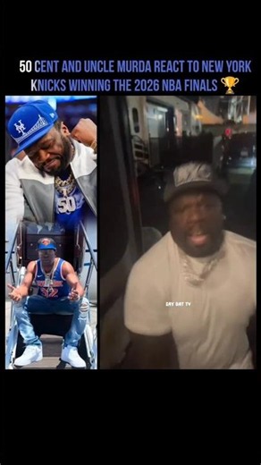 50 Cent And Uncle Murda Hyped Up After New York Knicks Win NBA Championship.