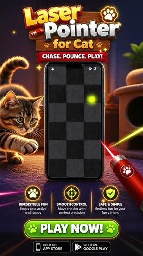 Your cat will go crazy for this laser pointer game