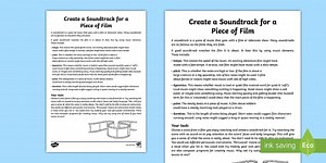 Create a Soundtrack for a Piece of Film Activity