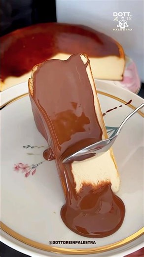 Basque Chocolate Cheesecake 🍰🍫| Recipe in caption👇🏼#cheesecake #chocolate #dessert #shorts