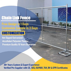 [Hot Item] America Market Portable Chain Link Temporary Fence for Construction Site Temporary Fencing