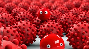 Immerse yourself in a captivating display of animated microorganisms, showcasing their intriguing shapes and vibrant colors