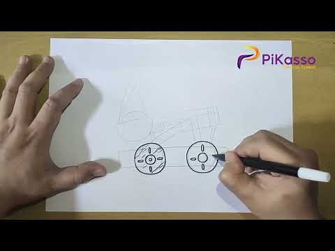 How to Draw a Fire Catapult Easy step by step