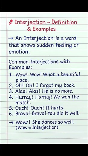 Interjection in English Grammar | Notes & Examples | Shorts