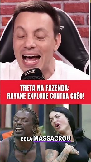 TRETA NA FAZENDA: RAYANE EXPLODE CONTRA CRÉO!