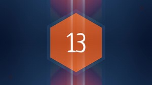 The number 13 appears and has glow and light streaks. Numbers Animation