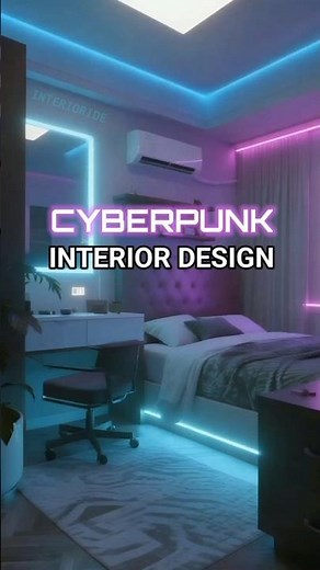Futuristic Cyberpunk Interior Design for Small Rooms , Minimalist & Elegant Ideas