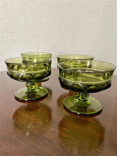 Vintage Colony Color Crown Green Champagne Coupes/tall Sherbets, Set of 4 - Etsy
