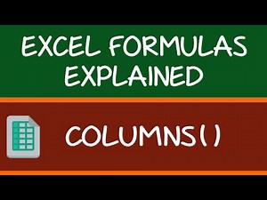 COLUMNS Formula in Excel