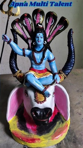 नंदी पर बैठे हुए महादेव जी का मूर्ति बनाने सीखें | mahadev murti making 2026 #shorts