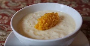 Coconut Mango Creamy Rice Pudding