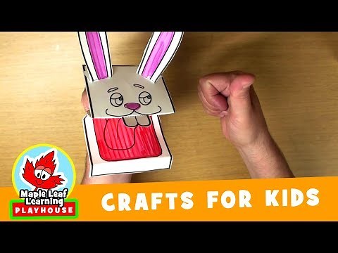 Funny Bunny Puppet Craft for Kids | Maple Leaf Learning Playhouse