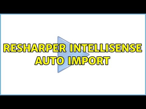 Resharper Intellisense Auto Import (2 Solutions!!)