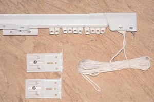 Heavy Duty Traverse Curtain Rod Set – Center Open, Cord Draw – White Metal Pinch Pleat Track for Drapery & Window Treatmentseter Tracks - Etsy