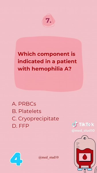 Understanding Blood Components: A Medical Quiz