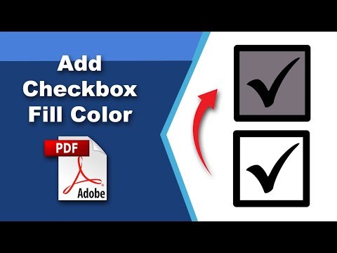 How to add fill color to a checkbox in pdf (Prepare Form) using Adobe Acrobat Pro DC