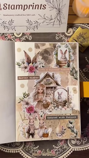 Journal | Happy Easter 🛒 Shop: stamprints.com 🏷️#stamprints #journaling #journal #bulletjournal #artjournal #scrapbook #scrapbooking #scrapbookideas #diy #art #creative #creativejournal #vintage #easter #holiday | Stamp Prints Life
