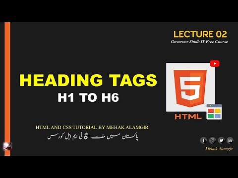 html heading tags (H1 to H6) | HTML Tutorial: Headings & Paragraphs