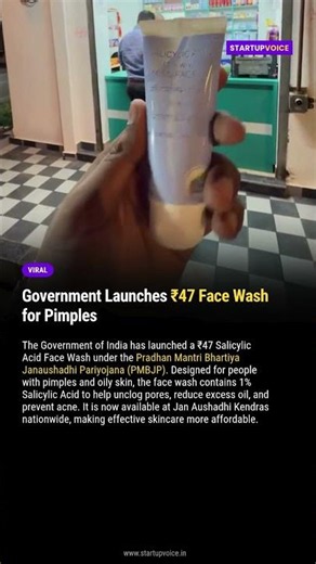 Government Launches ₹47 Face Wash for Pimples