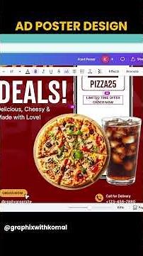 How To Create Attractive Food Poster In Canva #graphicdesign #canvadesign