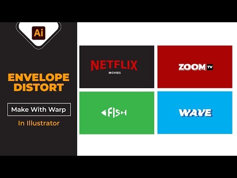 Envelope Distort in Illustrator | Make with Warp in Illustrator | Illustrator Tutorial