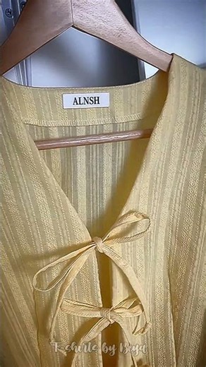 🌼 Elegant Yellow Tie-Front Blouse 💛 | Trendy Korean Style Outfit #fashion #blouse #trending #ootd