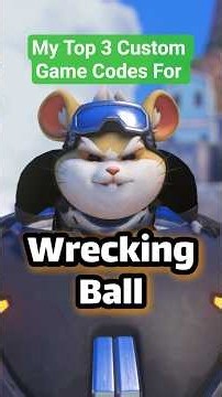 My top 3 custom game codes I use when I practice tech on Wrecking Ball! 🐹💥
