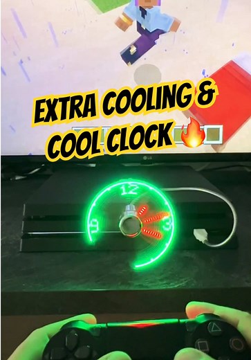 USB Fan with LED Clock Projection