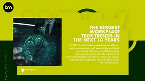 The Biggest Workplace Tech Trends In The Next 10 Years By 2035, #AI will #transform #workplaces into efficient, creative environments, with sustainability and #digital #connectivity at the core. Amid #technological advancements, human skills like #creativity and #emotionalintelligence will become increasingly valued, emphasizing the importance of blending #technology with a human touch. https://bernardmarr.com/the-biggest-workplace-tech-trends-in-the-next-10-years/ | Bernard Marr