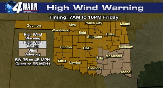 High Wind Warning and  critical fire danger for today.