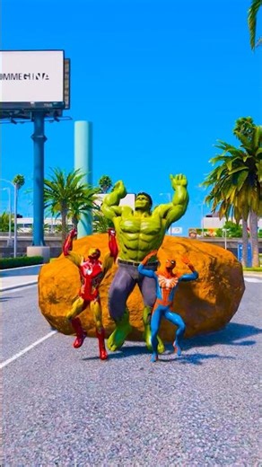 GTA V IRON MAN CALLING HULK FOR HELP #shorts | TrenX