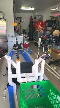 Inflatable kayak DIY rod holder made of PVC