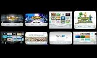 Mix of 8 videos from youtube : the wii menu of lots of wii games at once