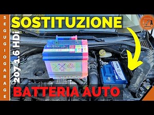 How to replace the battery of the Peugeot 207