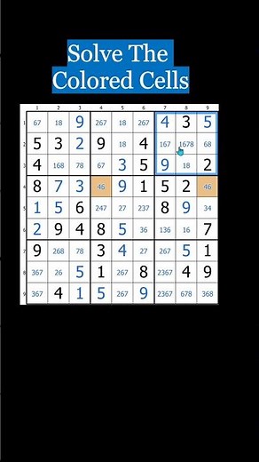 Advanced Strategy That Will Blow Your Mind 🤯 😱Sudoku Shorts 89 | #sudoku #puzzle #shorts