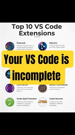 Top 10 VS code extensions #vscode #vscodeextensions #coding