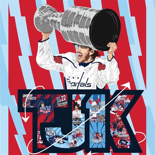 31K views · 750 reactions | Happy #TJ1K Day to all who celebrate! (Art by freshtapemedia.com) | Washington Capitals | Facebook
