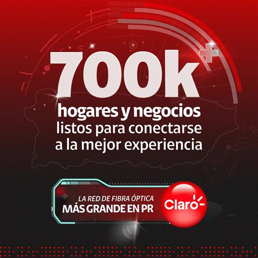 4.7K views | La vida es mas fácil con la RED de Fibra Óptica más grande de PR. Más de 700k hogares y negocios ya están listos para conectarse. ¡Únete a la red con mejor experiencia gaming en PR ! Más info aquí: https://bit.ly/laredparacadatu_2Play o llama al 1-833-642-5276. | Claro PR | Facebook
