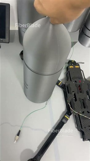 Optical fiber UAV communication module connection #optical #fpv #uav