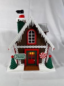 Personalized Gingerbread House Décor – Light‑up Christmas Village Cottage W/ Santa Chimney, Custom Sign & Removable Roof for Treats - Etsy