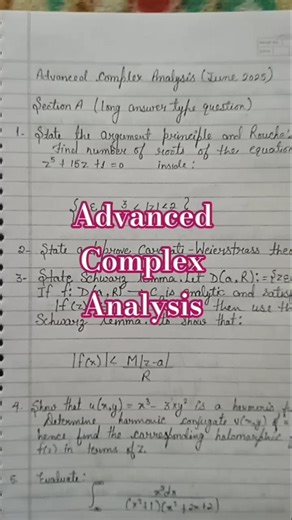 Advanced Complex Analysis||MSc(mathematics)||important questions#pyqs#msc #exam #importantquestions
